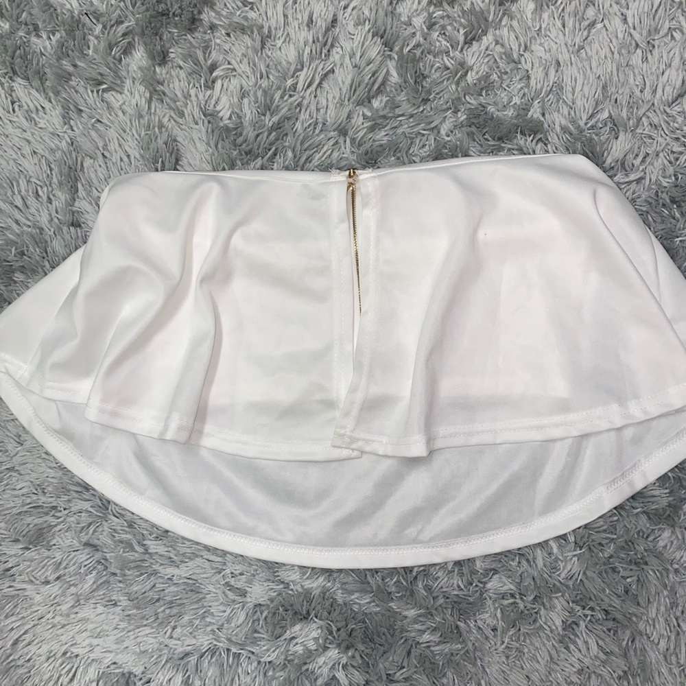 White Flare Crop Top